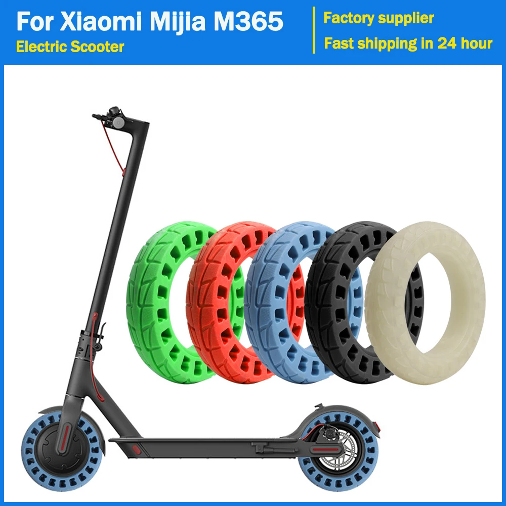 10 Inch Tire 10x2.125 Damping Non-Pneumatic Rubber Wheel for Xiaomi Mijia M365 Scooter Honeycomb Solid Tyre Replacement Parts