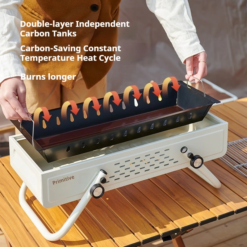 Parrilla Compacta Mini, Parrilla Eléctrica, Parrilla para Barbacoa, Parrilla Portátil para Camping, Barbacoa Japonesa, Mesa para Barbacoa Biwak