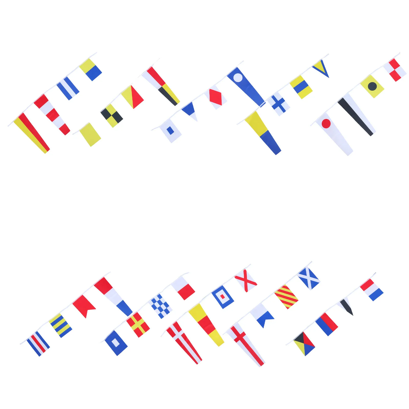 Nautical Signal Flag Set High Visibility Fade Resistant Colors Heavy Duty Weatherproof Fabric for Marine Navigation Boating