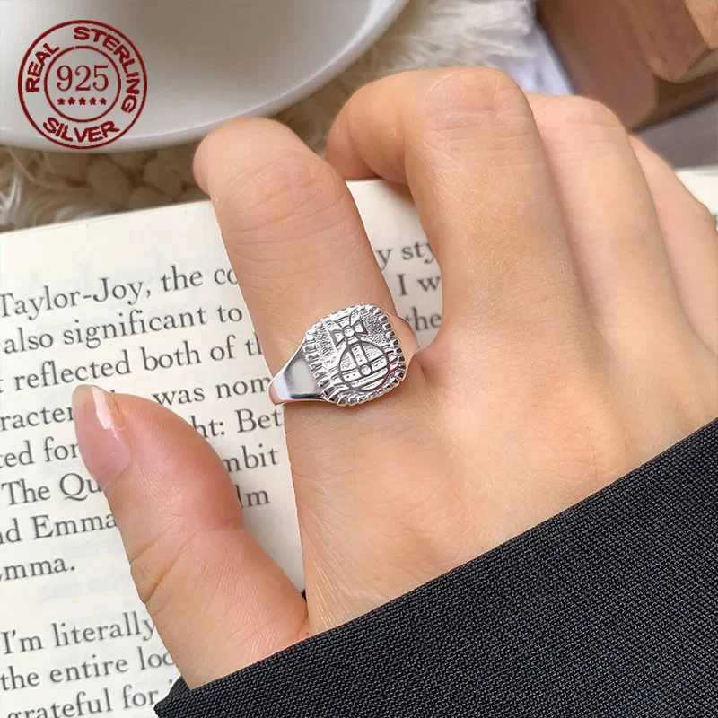 

Factory price plain ring S925 sterling silver ring does not fade advanced sense ins style simple ring high quality jewelry gifts