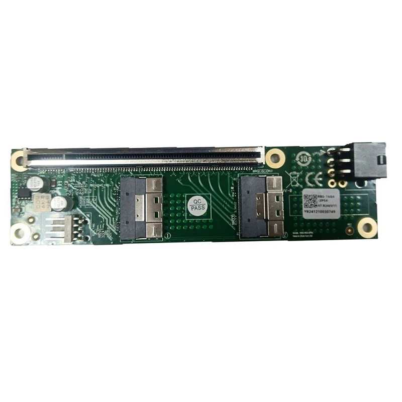 PCIe 4.0 5.0 16x auf SlimSAS SFF-8654 Grundplatte MCIO Split Card GPU Diskreter Grafikkarten-Erweiterungsadapter – Detail 11