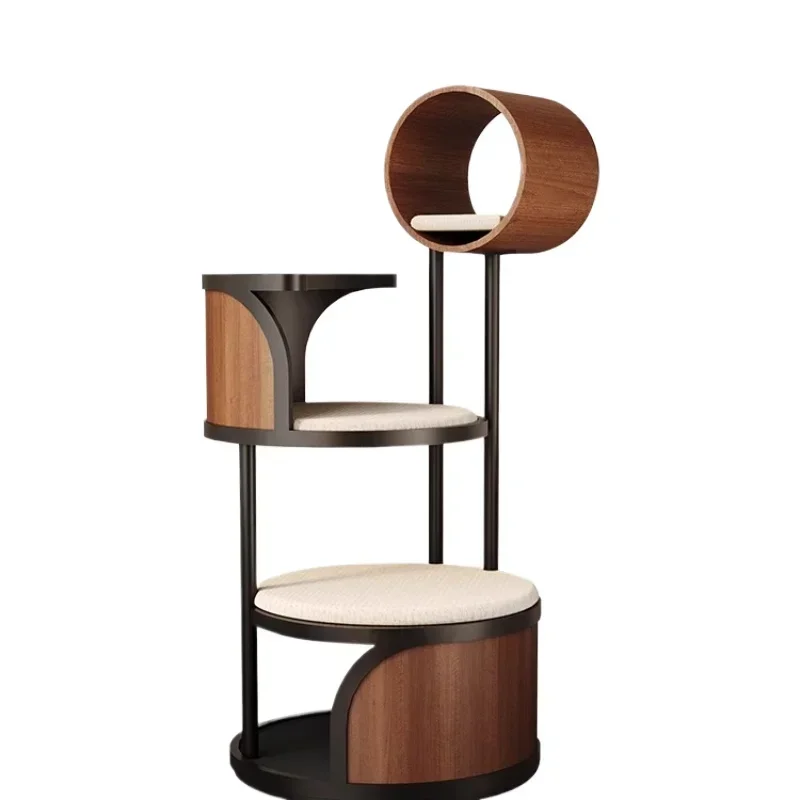 Integrated semi-enclosed winter warm multi-cat family cat observation deck