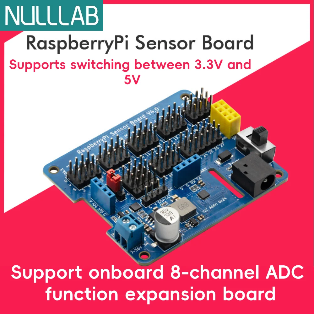 

Robot Motor Driver Board GPIO Expansion Board 4th generation 4b/3b+sensor IO expansion board for Raspberry Pi with ADC/PWM GPIO