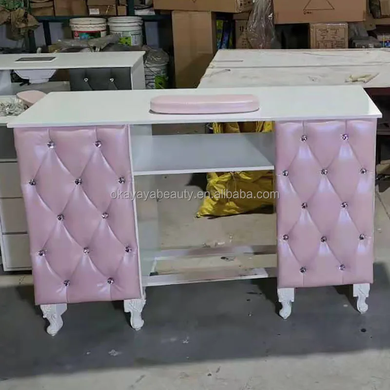 Nails salon pedicure furniture package nail station and chair set manicure bar table desk luxury nail tables with dust collector