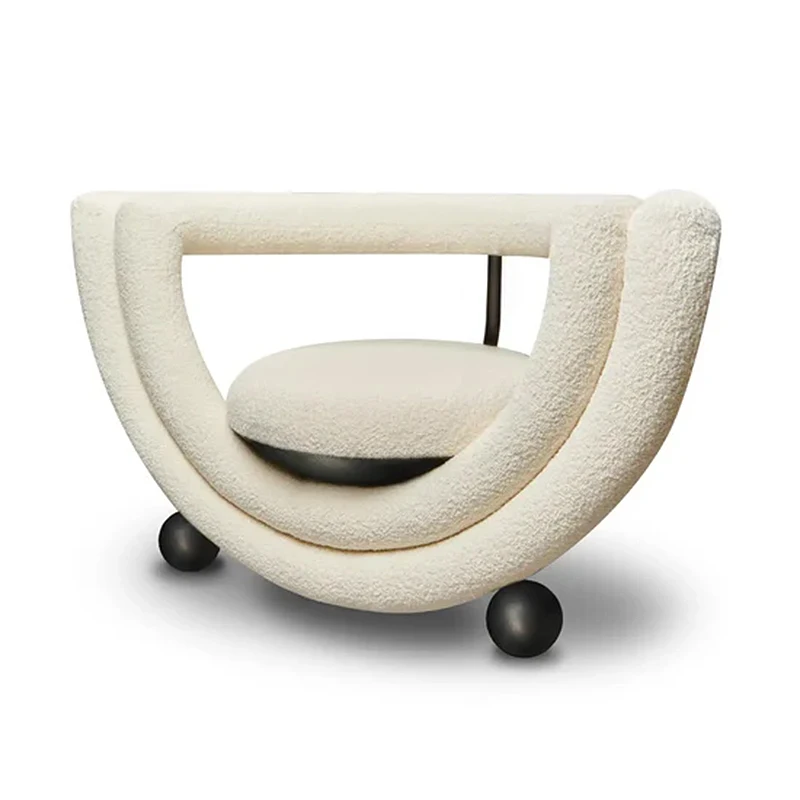 

Nordic armchair metal special-shaped leisure single chair medieval sofa chair living room bedroom