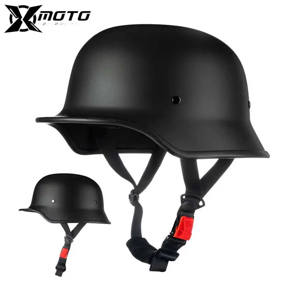 

Vintage Moto Helmet Retro Casco Moto Helmet Classic German Half Face Men Women Casco Moto DOT Approved Motorcycle Helmet