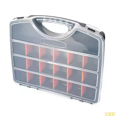 Plastic Tool Parts Box Storage Screw Box Tool Classification Electronic Drill Bit Accessories Thickened Grid Box