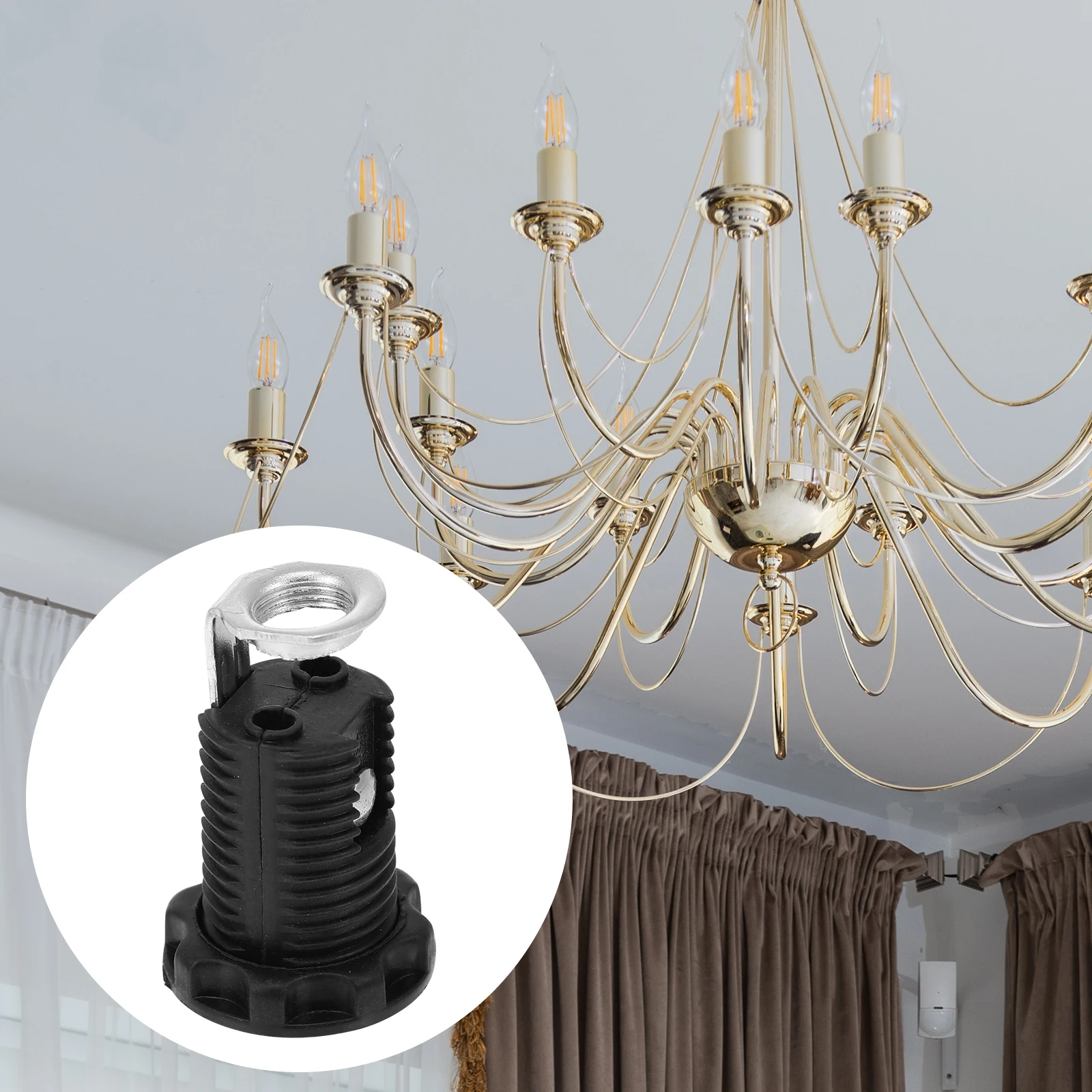 

10pcs E12 Lamp Screw Bulb Plastic Adjustable Pendant Pendant Lamp Holder Light Bulbs Socket E12 Base Compatible