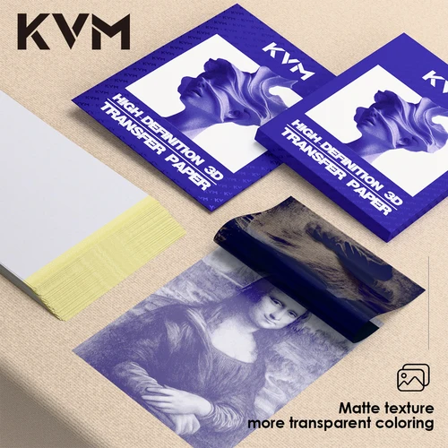 KVM 25-100 Uds A4 papel de transferencia de tatuaje papel de calco de tatuaje dibujo a mano y transferencia de calor adecuado para máquina de transferencia de tatuajes