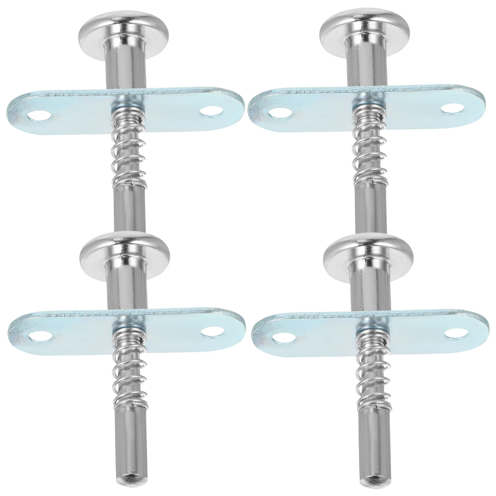 4 Pcs Mini Spring Latch Crib Window Screen Plunger 65X05CM Iron Loaded Locking Pin