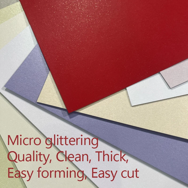 DUOFEN 25colors Shimmer crafts paper greeting cards paper 250g A4 for DIY papercraft projects Scrapbook Paper Album