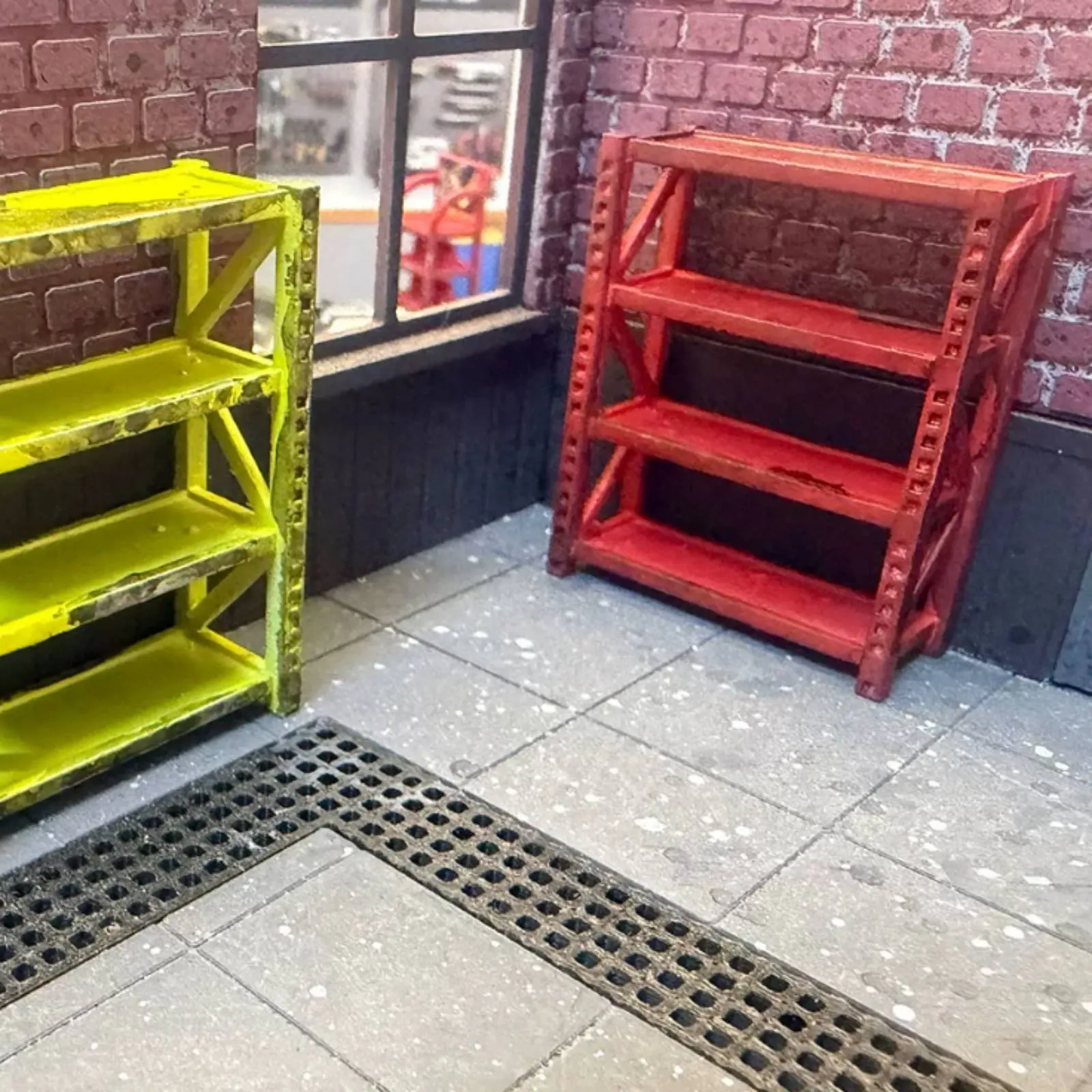 1/64 Garage Shelf Realistic Design Repair Shop Display Shelf Scale Model Rack Scene Accessory Auto Repair Shop Decor view 4
