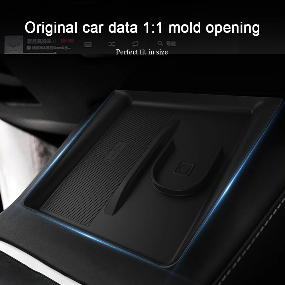 Automotive Central Control Wireless Charging Silicone pad Compatible with The New Tesla Model Y, Central Control Protection pad