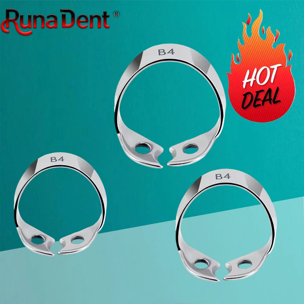 

Type-B4 Stainless Steel Dental Rubber Dam Clamps Size 10 Orthodontic and Endodontic Restorative Barrier Clips for Dentistry
