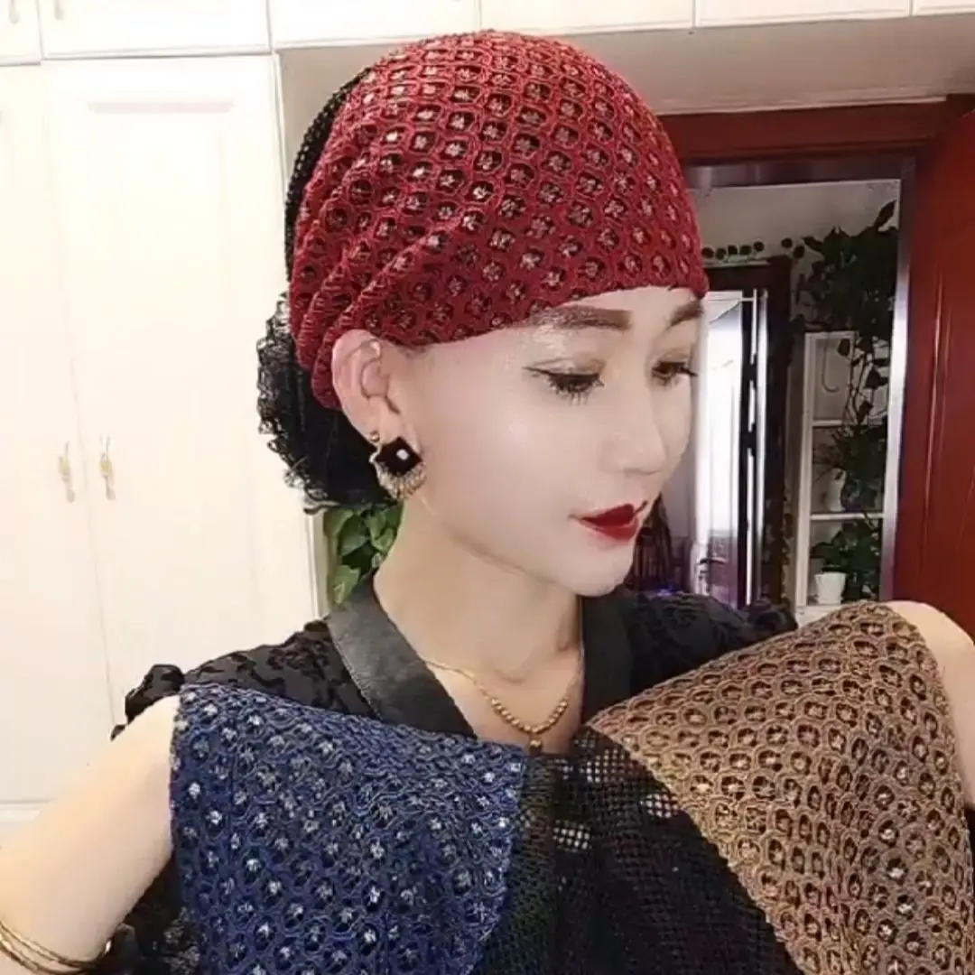 Fashion Women Turban Cap Breathable Mesh Beanie Hat Muslim Hijab Lace Under Scarf Flower Chemo Hat Hair Loss Bonnet Turbante New