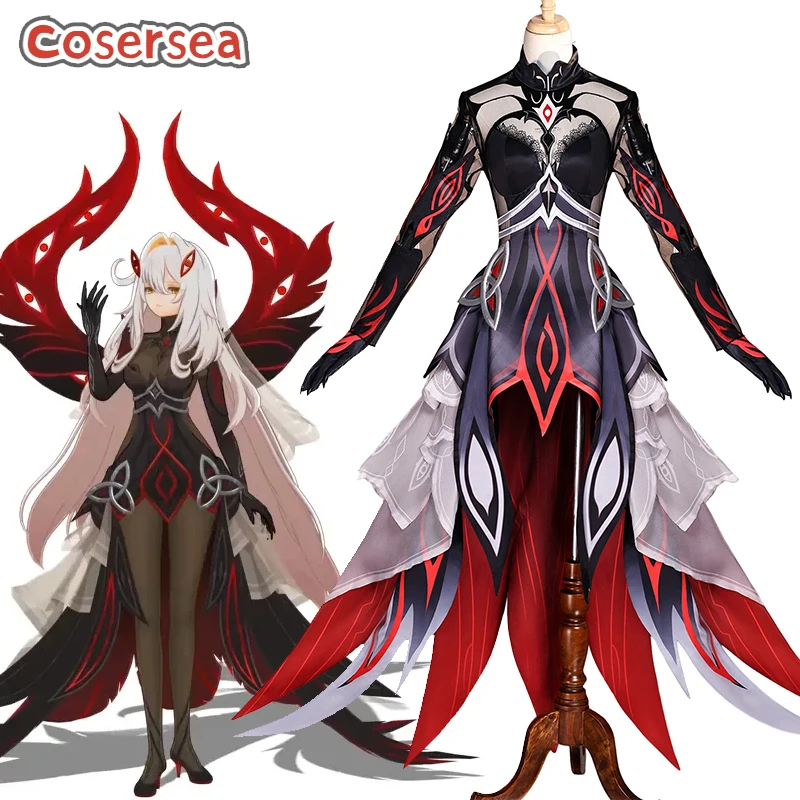 

Cosersea Ronova Cosplay Costume Game Genshin Impact Ronova Role Play Halloween Women Dress Uniform Carnival Party Outfit Fullset