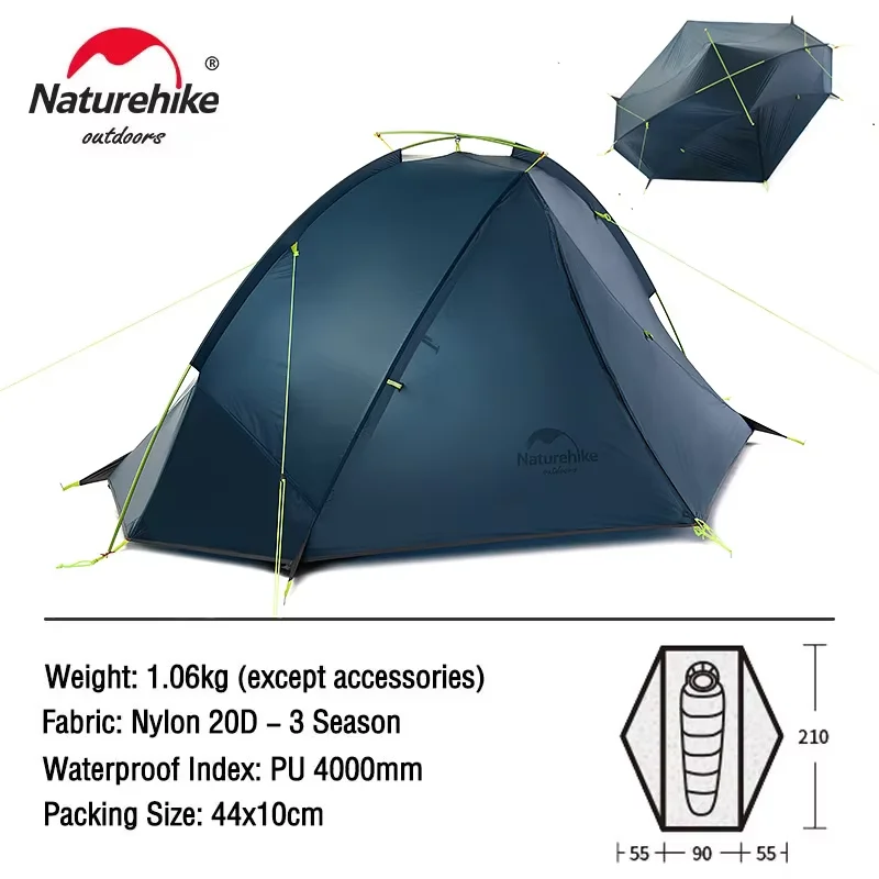 Naturehike Tagar テント 1 2 人用バックパッキングテント軽量屋外