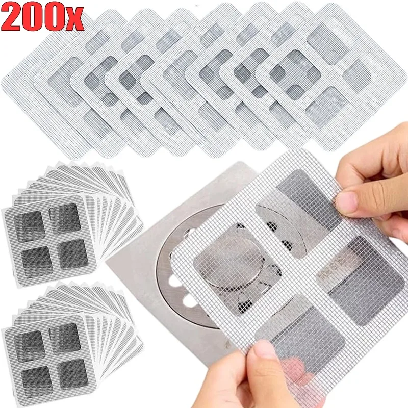 

Disposable Shower Drain Cover Hair Catcher Fliter Mesh Anti-blocking Floor Drains Sticker Kitchen Bathroom Sink Strainer Stopper