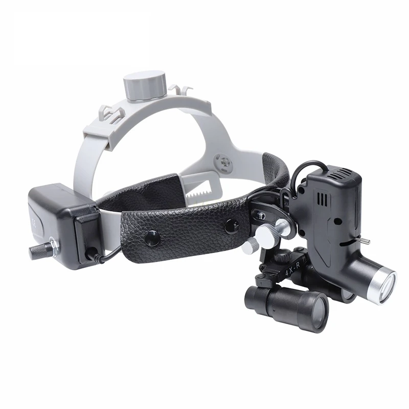 Headband Dental Loupes 4X 5X 6X 8X Dentisty Loupes Binocular Magnifier w 5W Professional Medical Headlight ENT Surgery Operation