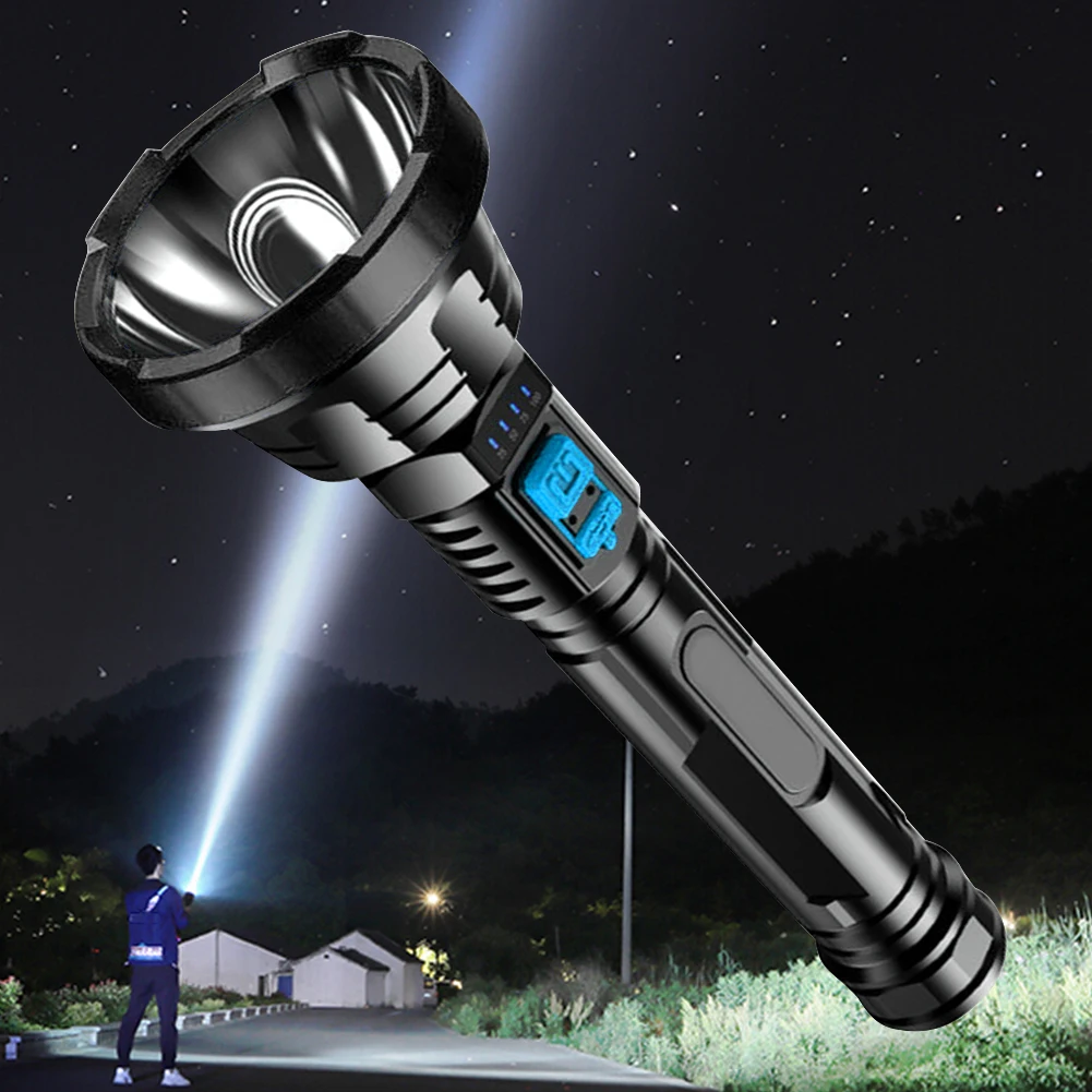 

High Power LED Flashlight Super Bright Long Range Torch Waterproof Flashlight Searchlight Rechargeable Outdoor Camping Lantern