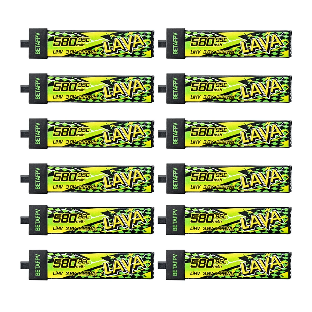 NEW BETAFPV 580mAh Battery LAVA II 1S 95C 3.8V LiHV Battery BT2.0
