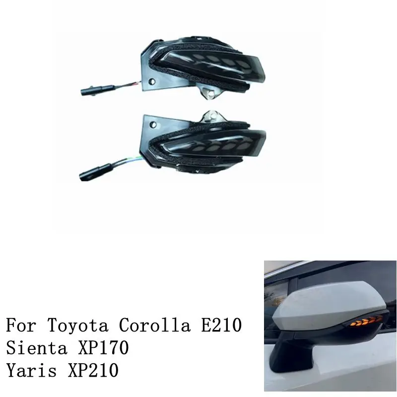 For Toyota Corolla Sport 2019 2020 2021 Sienta XP170 Yaris XP210 LED Dynamic Turn Signal Light Rear View Mirror Sequential Lamp