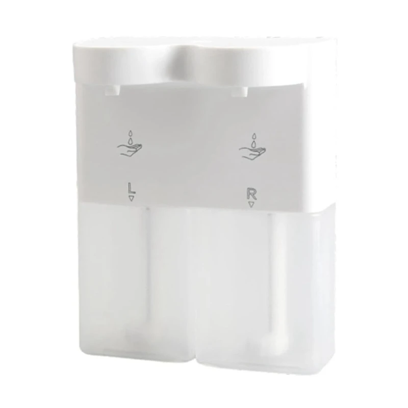 300ML Automatic Sensor Double Soap Dispenser USB Charging Soap Dispenser 3 Level Adjustable Wall Mount for Bathroom,B-A14I