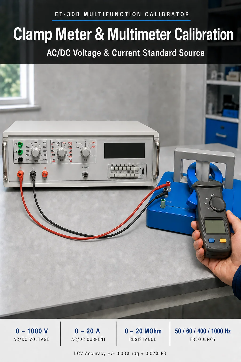 20A Multifunctional  Process Calibrator for 3.5 Digits Multimeter and Clamp Meter