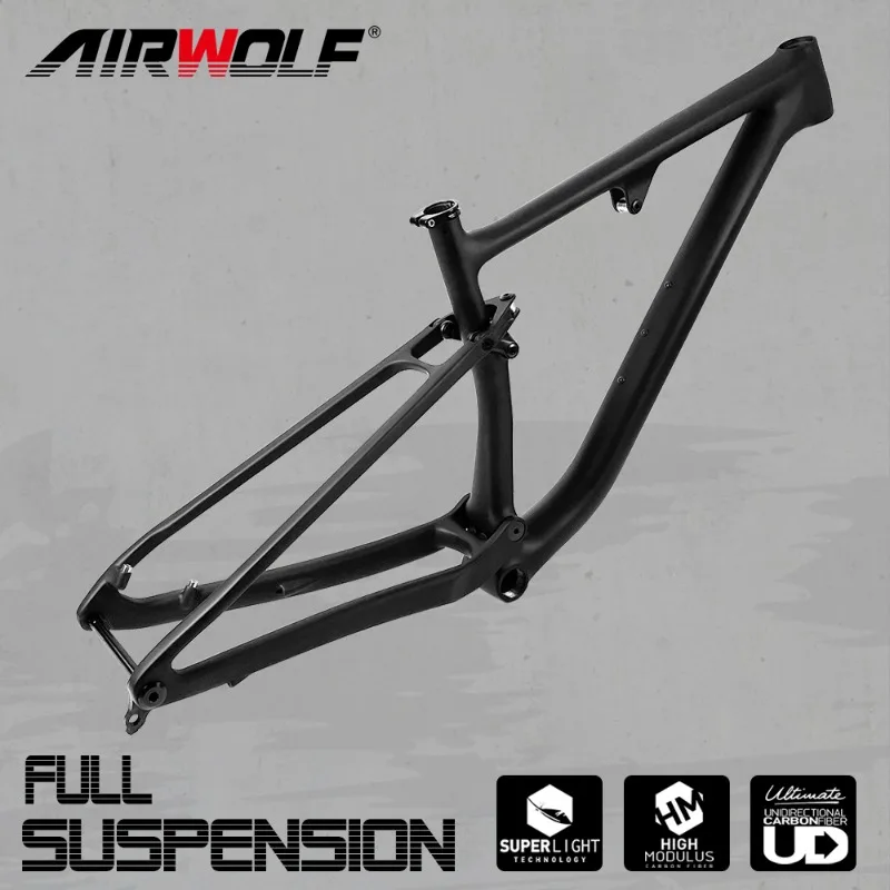 

Airwolf 2024 29er Carbon MTB Frame Mountain Bike Frames BSA 148*12mm Boost Disc Brake Carbon Bicycle Frameset S/M/L