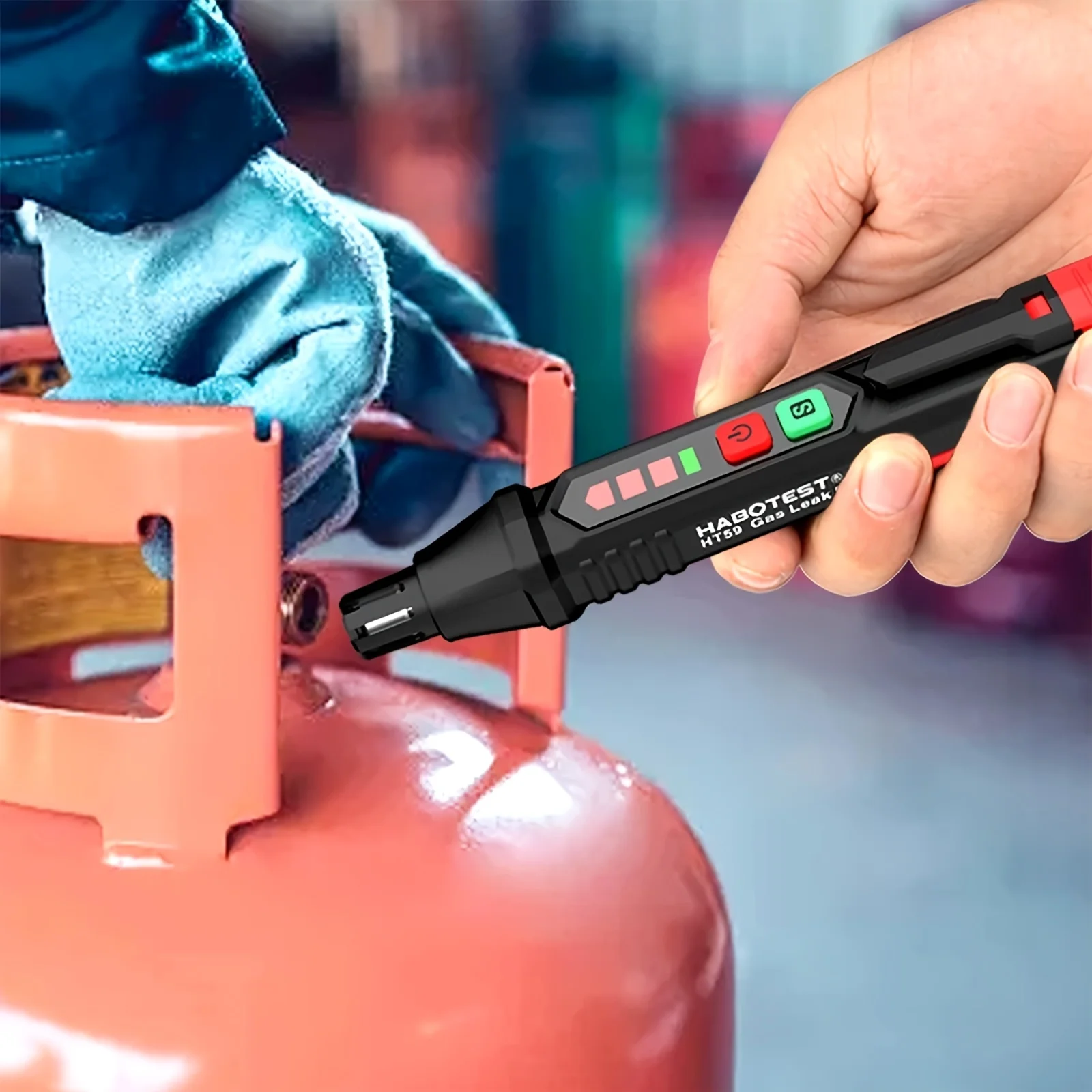 

1pc HT59/HT60 Gas Leak Detector Alarm Combustible Gas Detector With Audible And Visual Alarm For All Types Of Flammable Gases