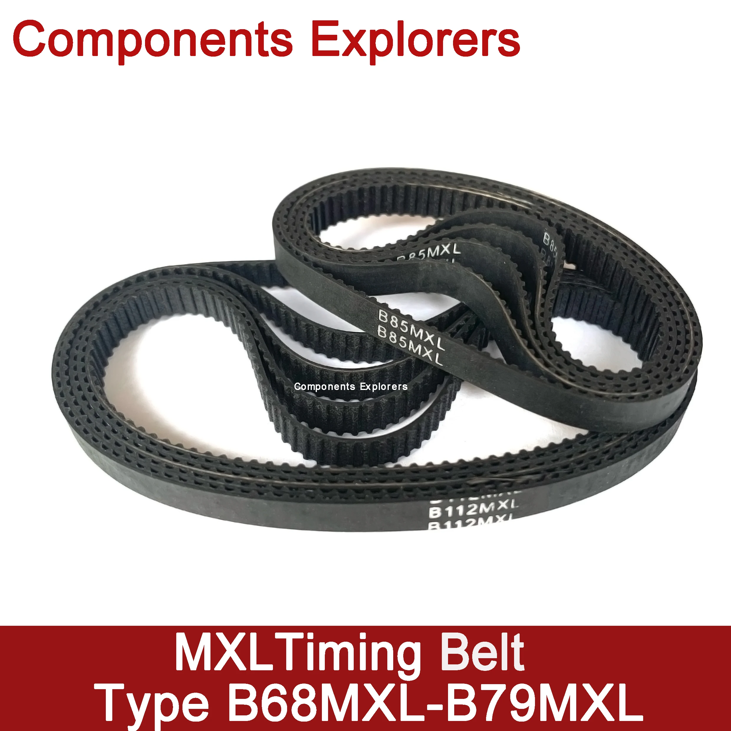 

5Pcs MXL Timing Belt 68 69 70 71 72 73 75 76 77 78 79 Teeth 6mm Width Closed-loop Synchronous Transmission Rubber Blets