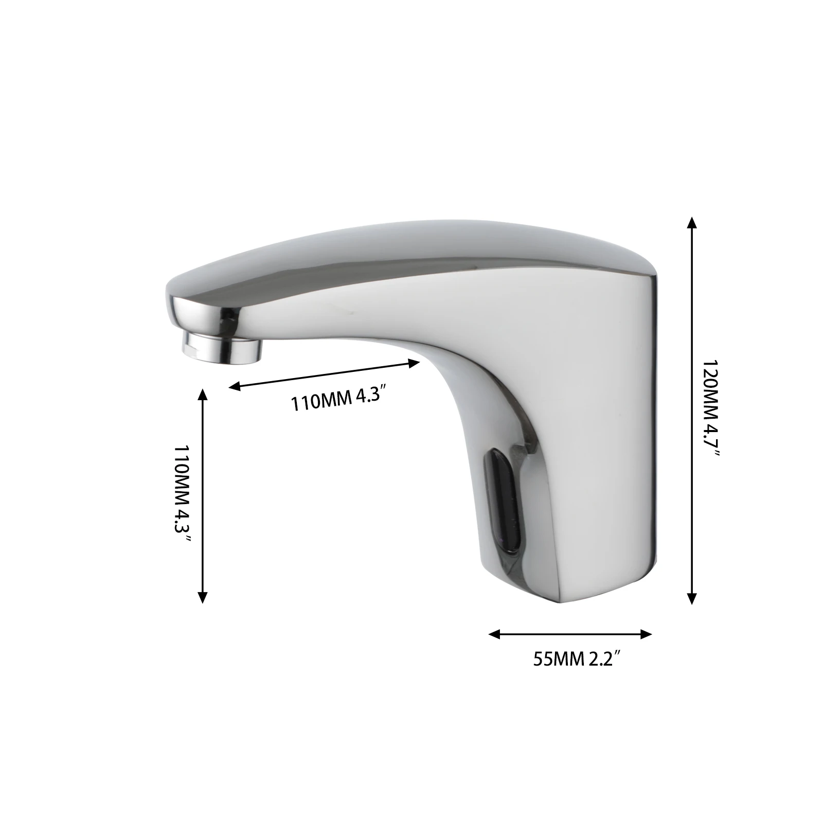 Imagem -06 - Zappo-touchless Automatic Motion Sensor Sink Faucet Banheiro Comercial Misturador de Água Fria e Quente Torneira da Bacia Cromo de Latão Sólido