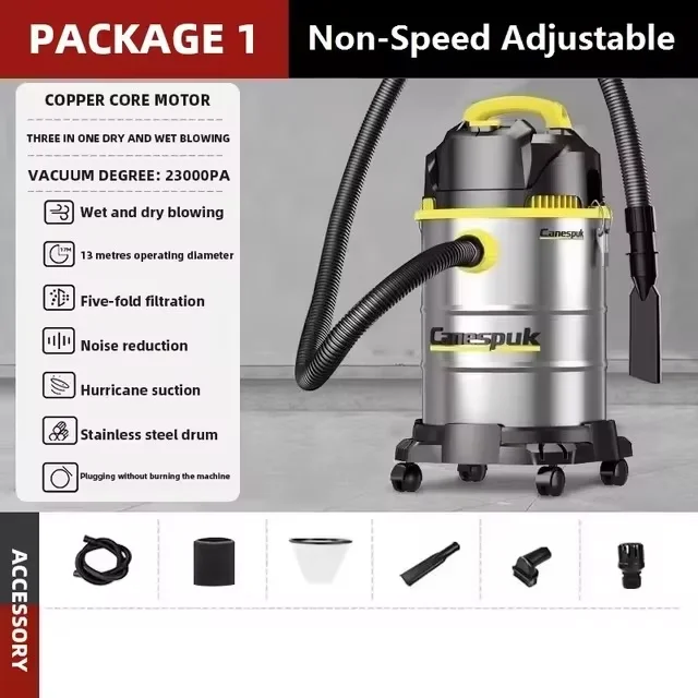 3-in-1 Elektrische Stofzuiger 3300W Hoge Vermogen Nat & Droog Stofzuiger Industriële Stofzuiger voor Garage, Werkplaats & Huis