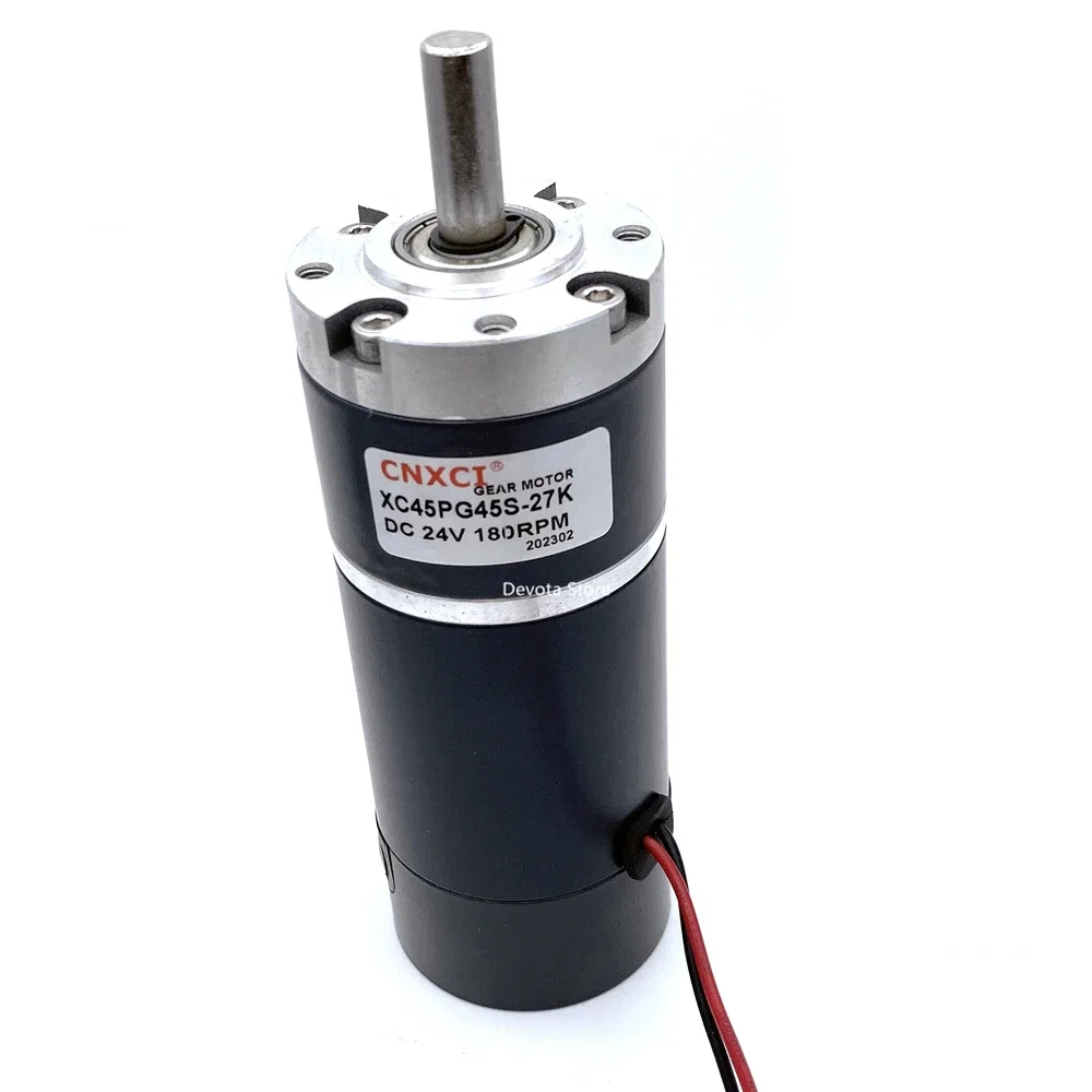 45MM DC Planetary Gear Motor 12V 24V Shaft 8mm Low Speed Power Torque 6-1300rpm 45PG45S Model Motor