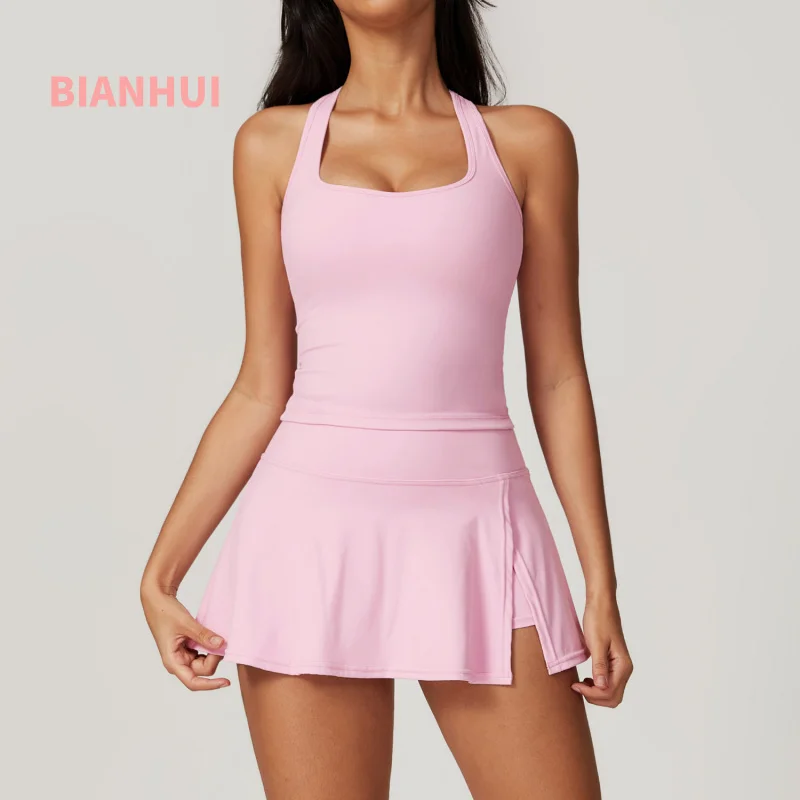 

BIANHUI Slim Yoga Suit For Women Quick-Dry High-Waist Butt-Lifting Running Fitness Nude Feel Sports Set Women's Tracksuit