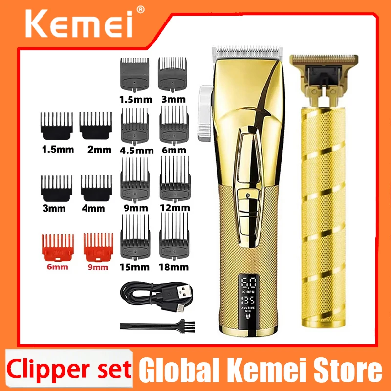 

Kemei Hair Clippers Electric Hair Clippers Electric Shavers Rechargeable Retro Oil Head Clippers Hair Clippers Hair Trimmer Men