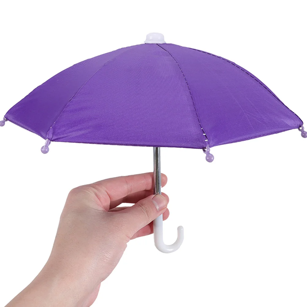 

2Pcs Mobile Phone Umbrella Small Sunshade Waterproof Lightweight Portable Riding Phone Sun Protection Umbrella