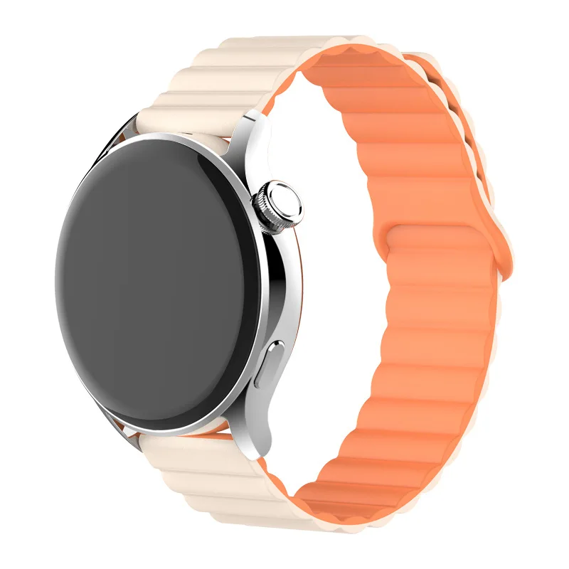 Magnetic Loop For Samsung Galaxy watch 6/5 pro/4/Classic/active 2 20mm 22mm band Silicone link bracelet huawei GT 2-2e 3-4 strap