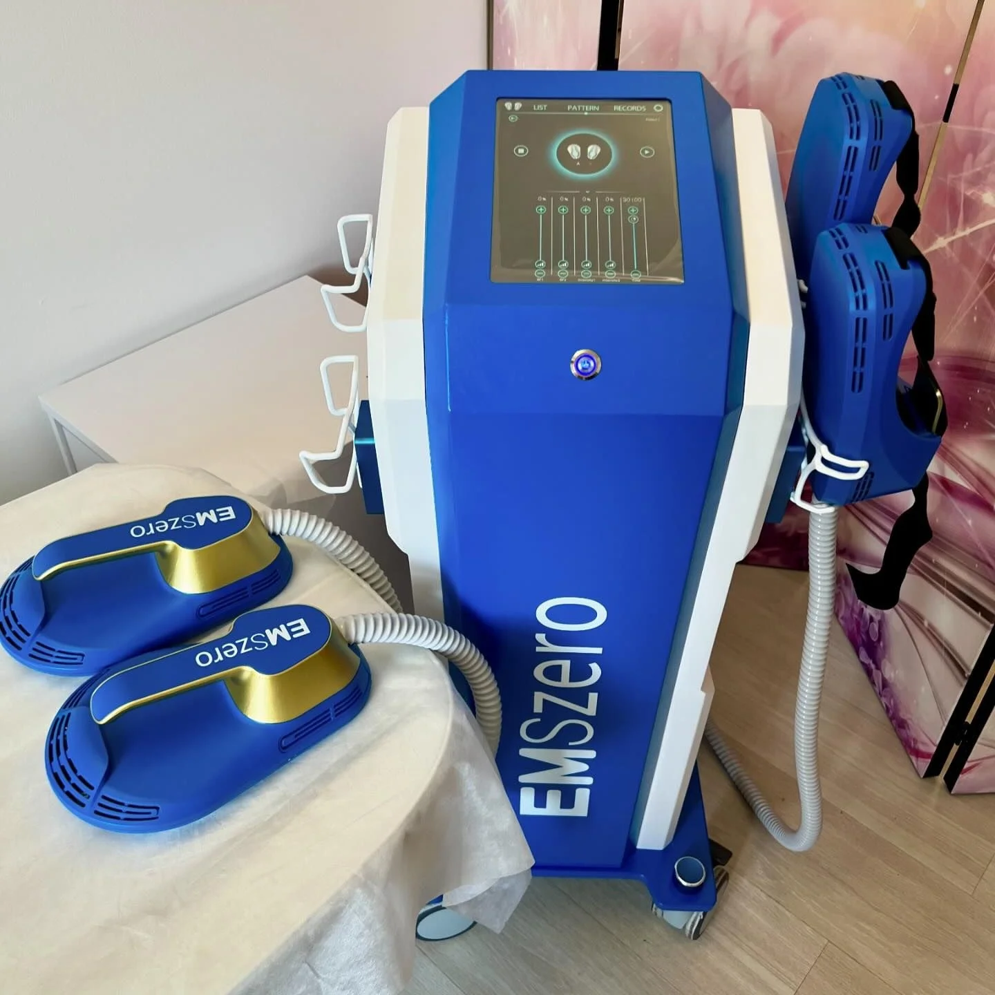 2025 EMSzero 6500 Вт 15 Tesla Neo Черное Золото RF EMS Скульптурная машина Технология похудения жира Стимуляция мышц Скульптура Синий