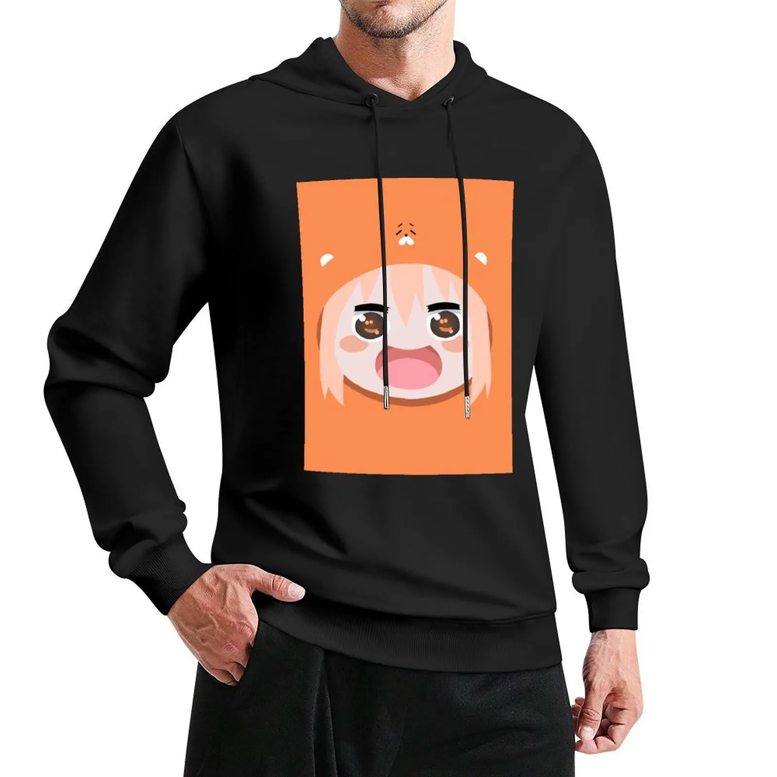 

happy little anime girl Pullover Hoodie men clothes pullover hoodies