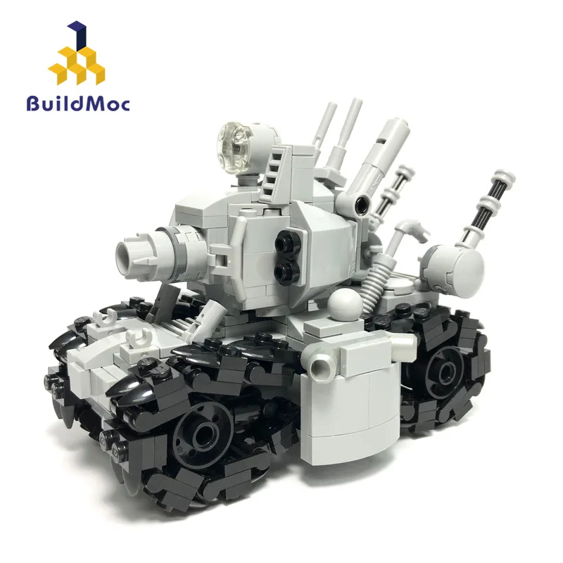 MOC-24110 Super pojazd 001 metalowy czołg ślimakowy SUPER zmontowany Model kreatywność zabawki szary rydwan diy edukacyjne dla dzieci prezent