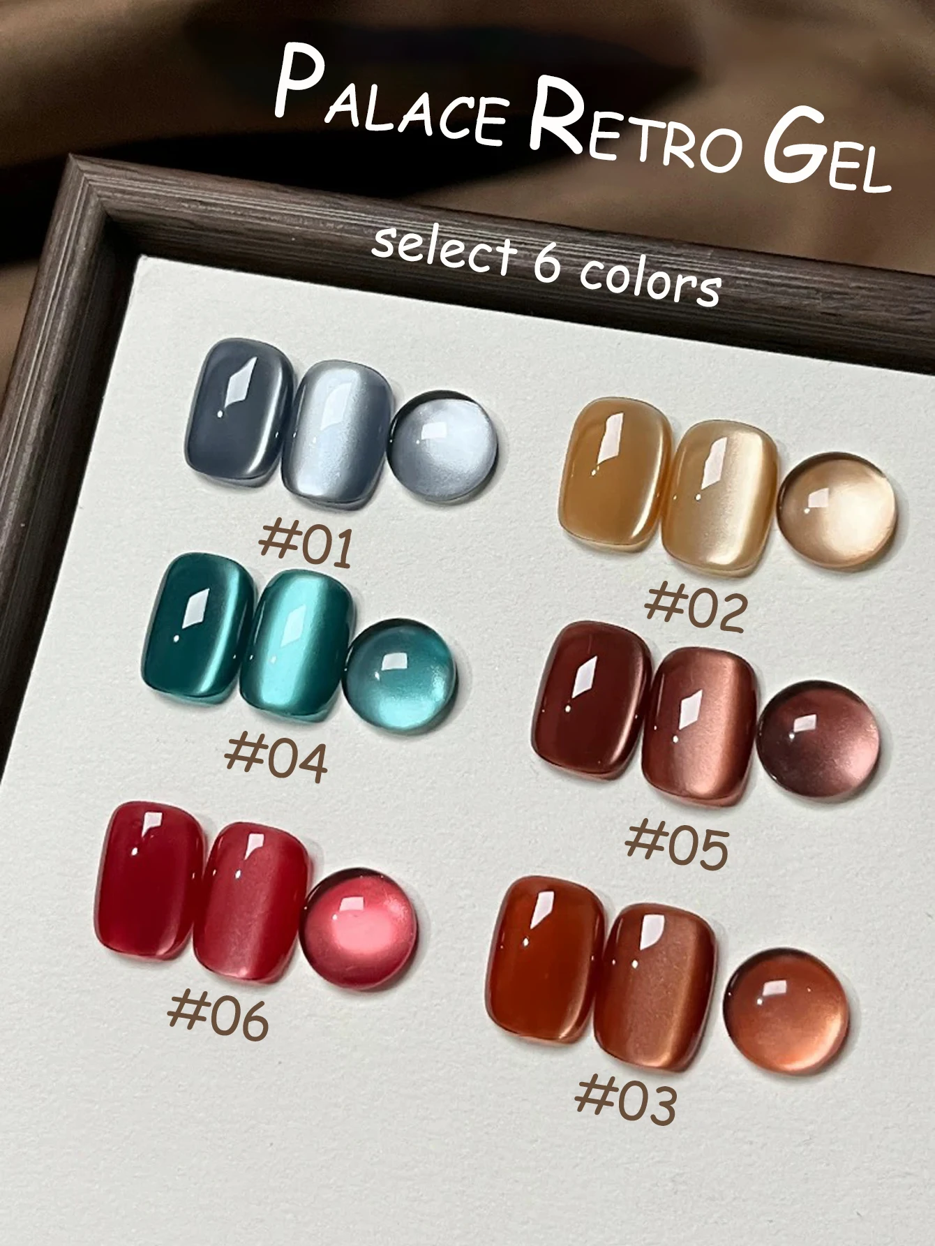 

1-12pcs WS Autumn Winter Top Selling Nail Art Red Nails Blue Nails Gold Millard Glass Bead Cat Eye Gel Nail Polish Nail Salon