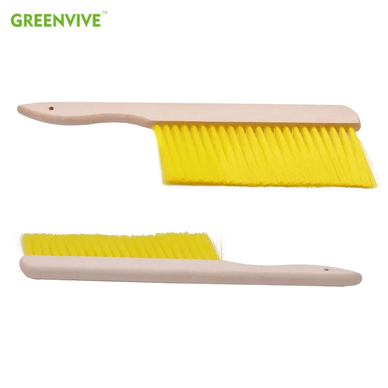 

High Quality Plastic Hair Bee Brushes Beekeeping Tools Three Rows Beehive Brush Beehive Tools Apiculture Equipment Wood Handle