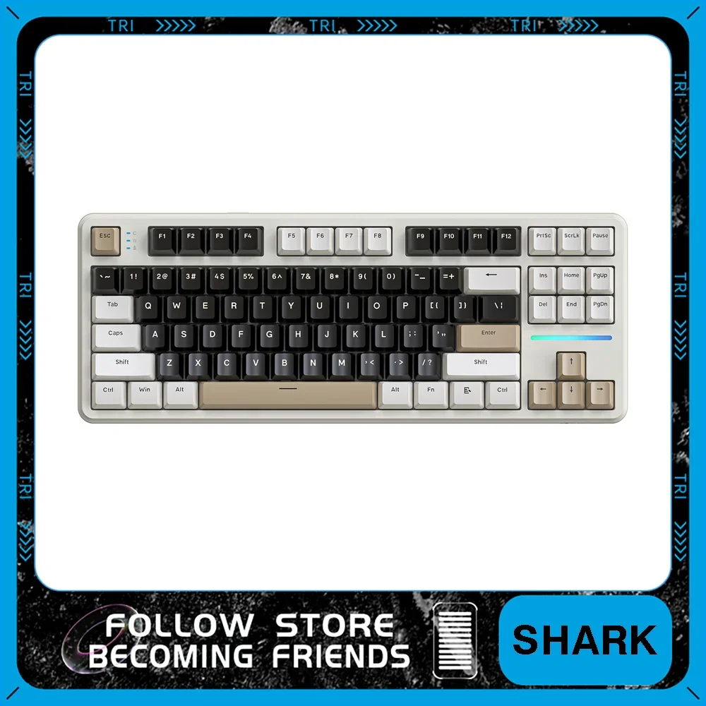 

Attack Shark X87 Mechanical Keyboard with 87 Keys ANSI Layout 2.4G Hot Swappable RGB Backlit Gasket Customized Gaming Keyboard