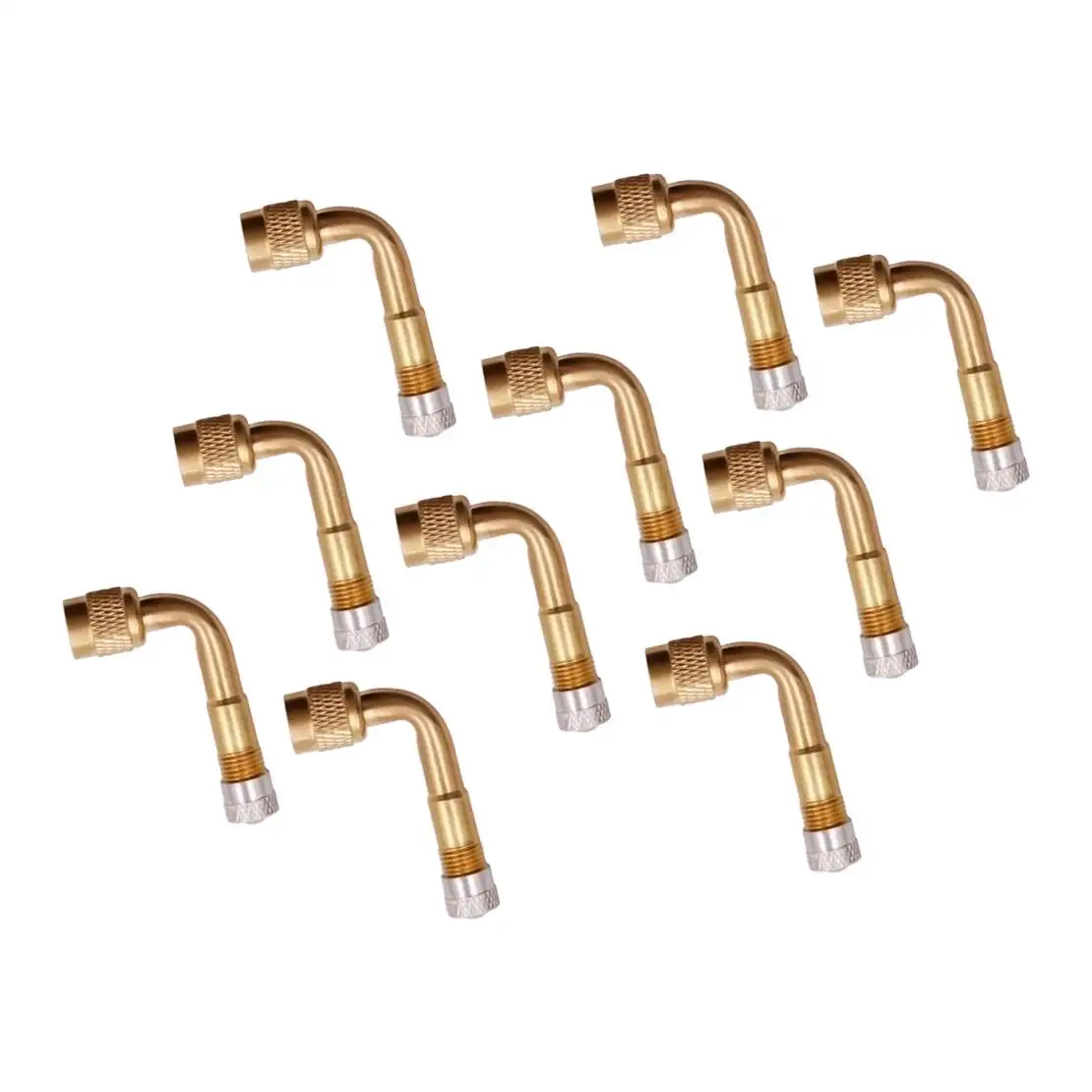

10pcs Brass 90° Angle Tire Valve Extender Extension Adapter Universal For Car Truck Trailer Camper RV