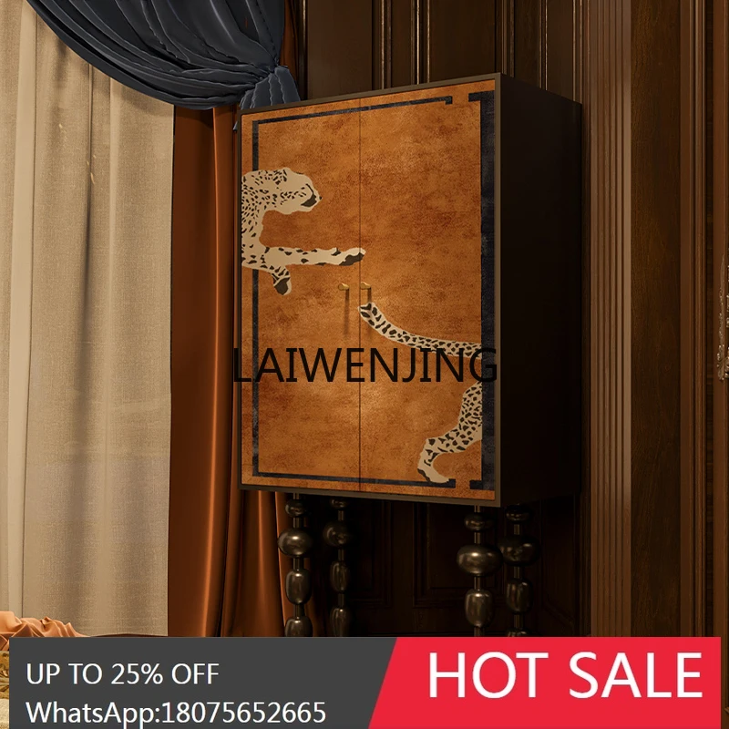 

American solid wood chest, bedroom, room storage, living room high foot free installation cabinet