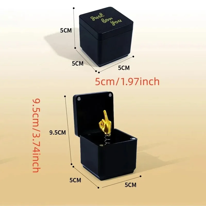 Funny prank gift, middle finger gift box, fun and creative gift, desktop decoration, stress relieving tool