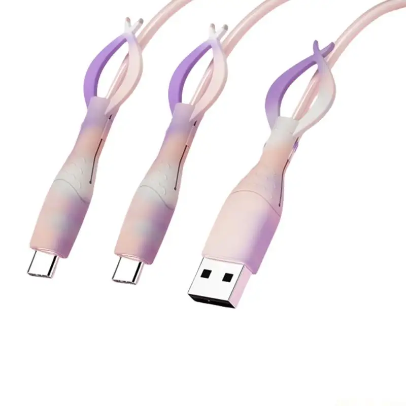 M5TD Stretchable Silicone Cord Protectors With Cable Management Function Reusable Organizers For Phone Tablet Straps
