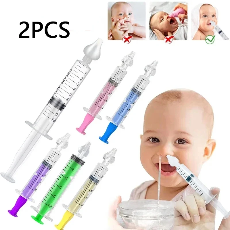 10ML Baby Nasal Aspirator Syringe Baby Nose Cleaner Rinsing Device Newborn Nasal Wash Reusable Nasal Irrigator Baby Care Tools