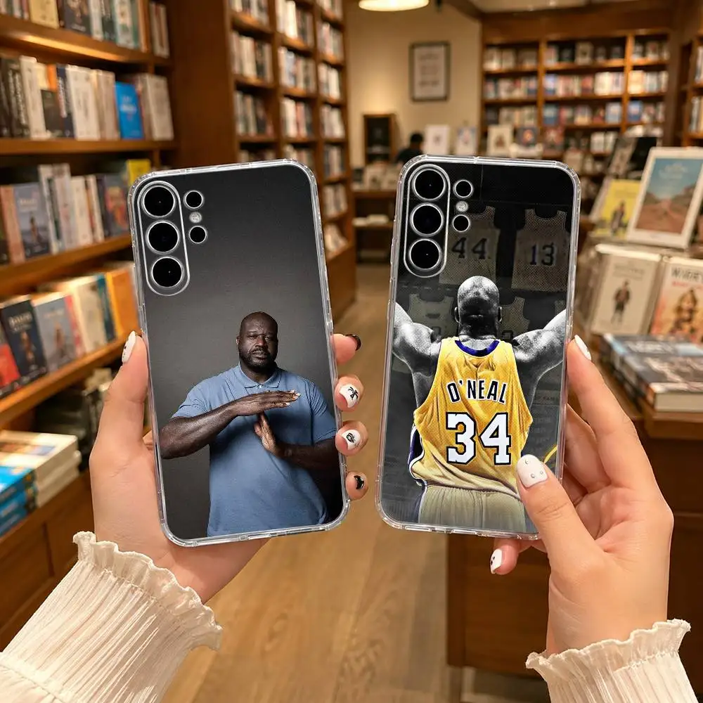 Funda de teléfono Shaquille O'Neal para Samsung S25, S24, S21, S22, S21, S20, S10, S9 Ultra, Plus, Fe, Lite, transparente